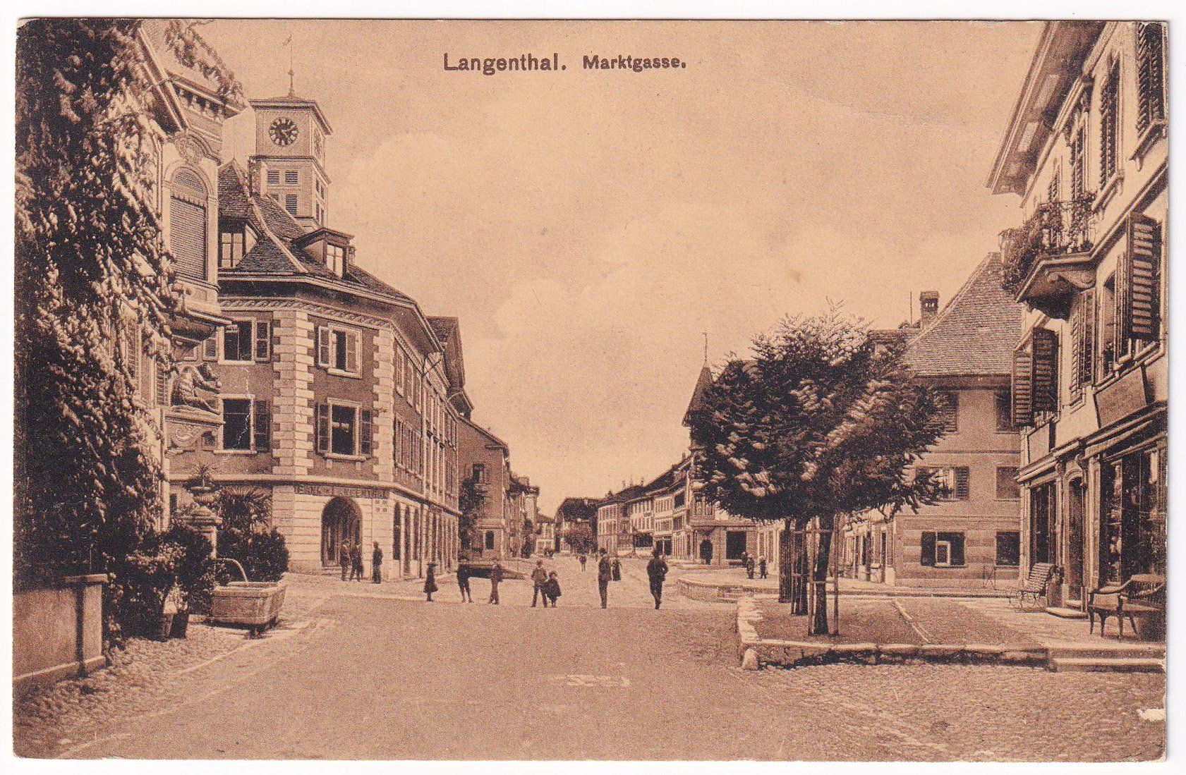 Cartoline postali: Langenthal. Marktgasse. 1934 – Usato da Cormoret venduto da Pascalll2001