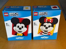 LEGO Brick Sketches 40456 Mickey & 40457 Minnie NEU & OVP