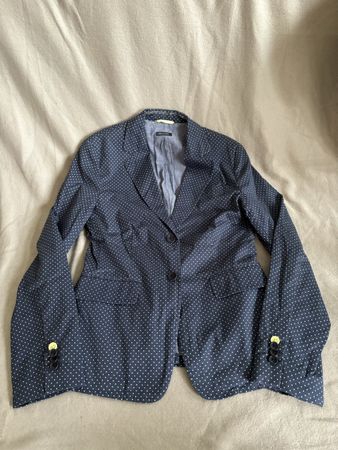 Marc O'Polo Blazer, dunkelblau mit Pünktchen, Grösse 36