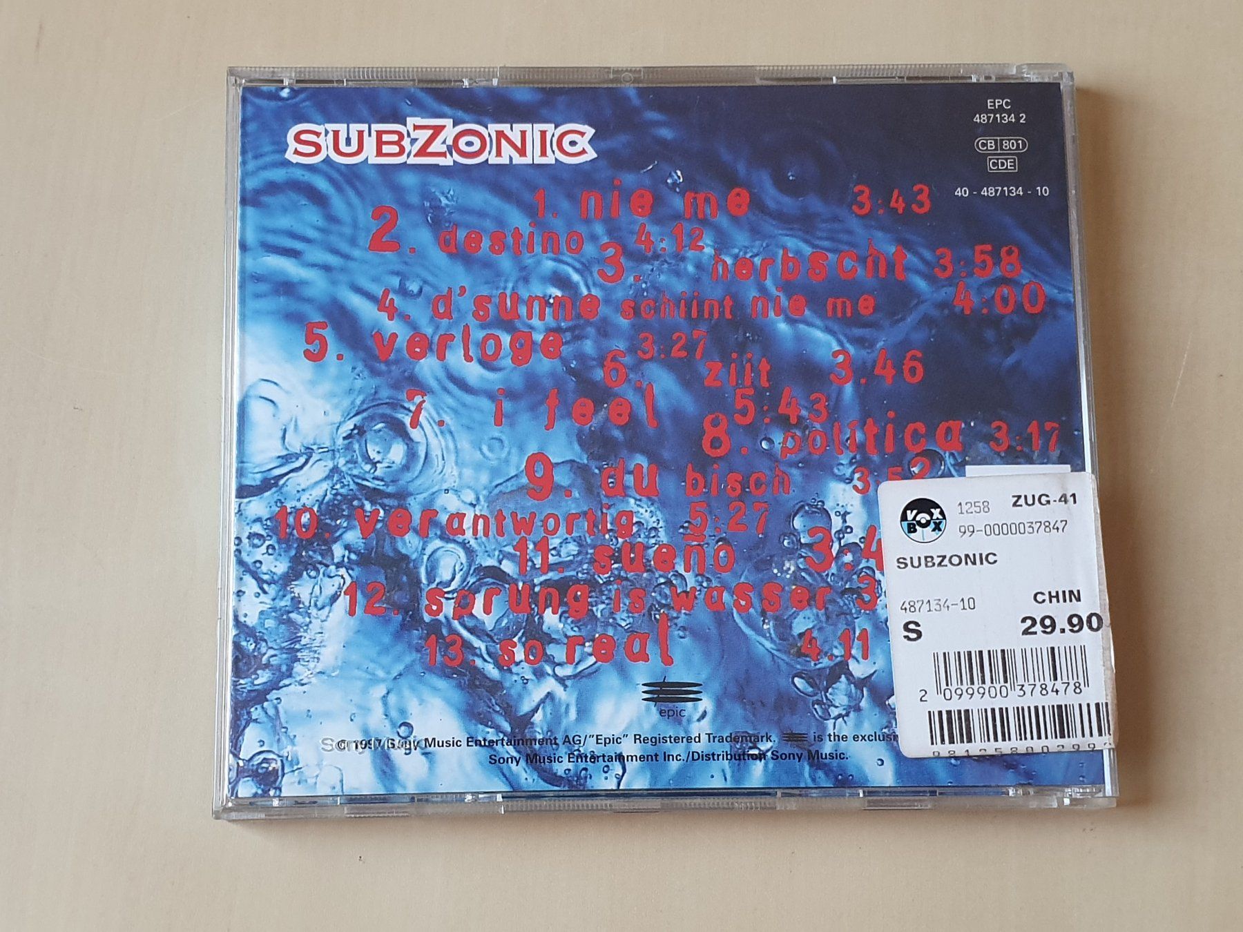 CDs: Subzonic – D'occasion à Stansstad par collectorsshop 1