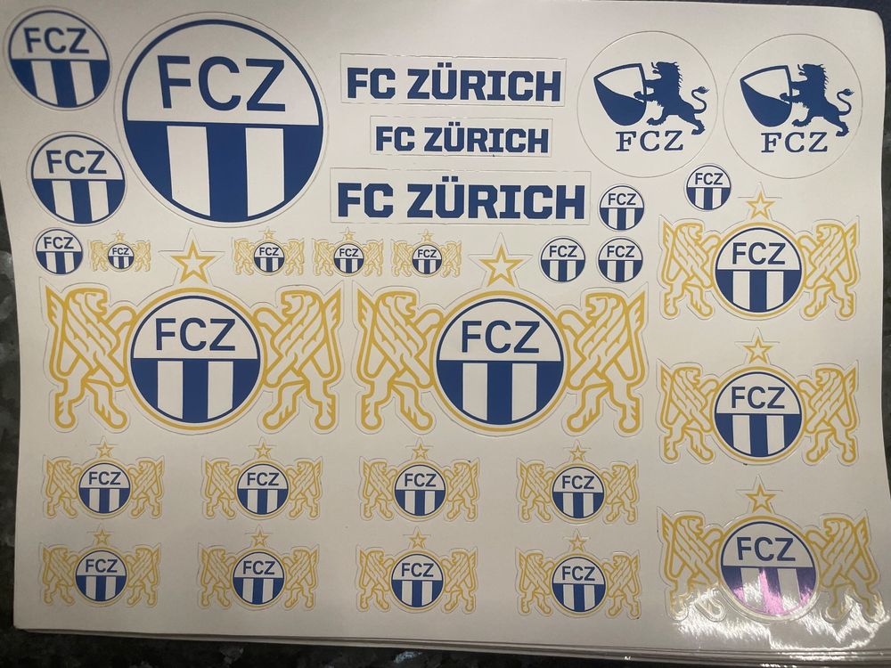 FCZ Sticker FC Zürich Fussball Fanartikel Diverse Grössen (Neu (gemäss ...