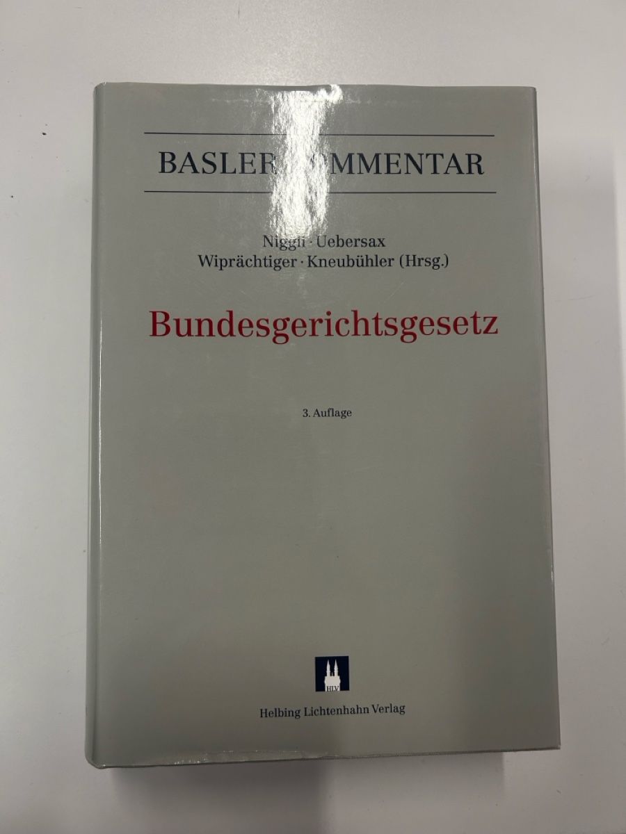 Livres: Basler Kommentar Bundesgerichtsgesetz 3. Auflage – Neuf (Voir description) à Zürich par niklassg