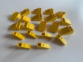 LEGO - 20 - GELBE - NEGATIVE - SCHRÄG - STEINE