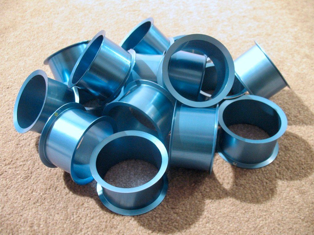 Bastelsets: 16x Aluminium Ring Spule Metall Trommel Metallic hellblau – Neu (gemäss Beschreibung) aus Wil ZH von Arbolero 7