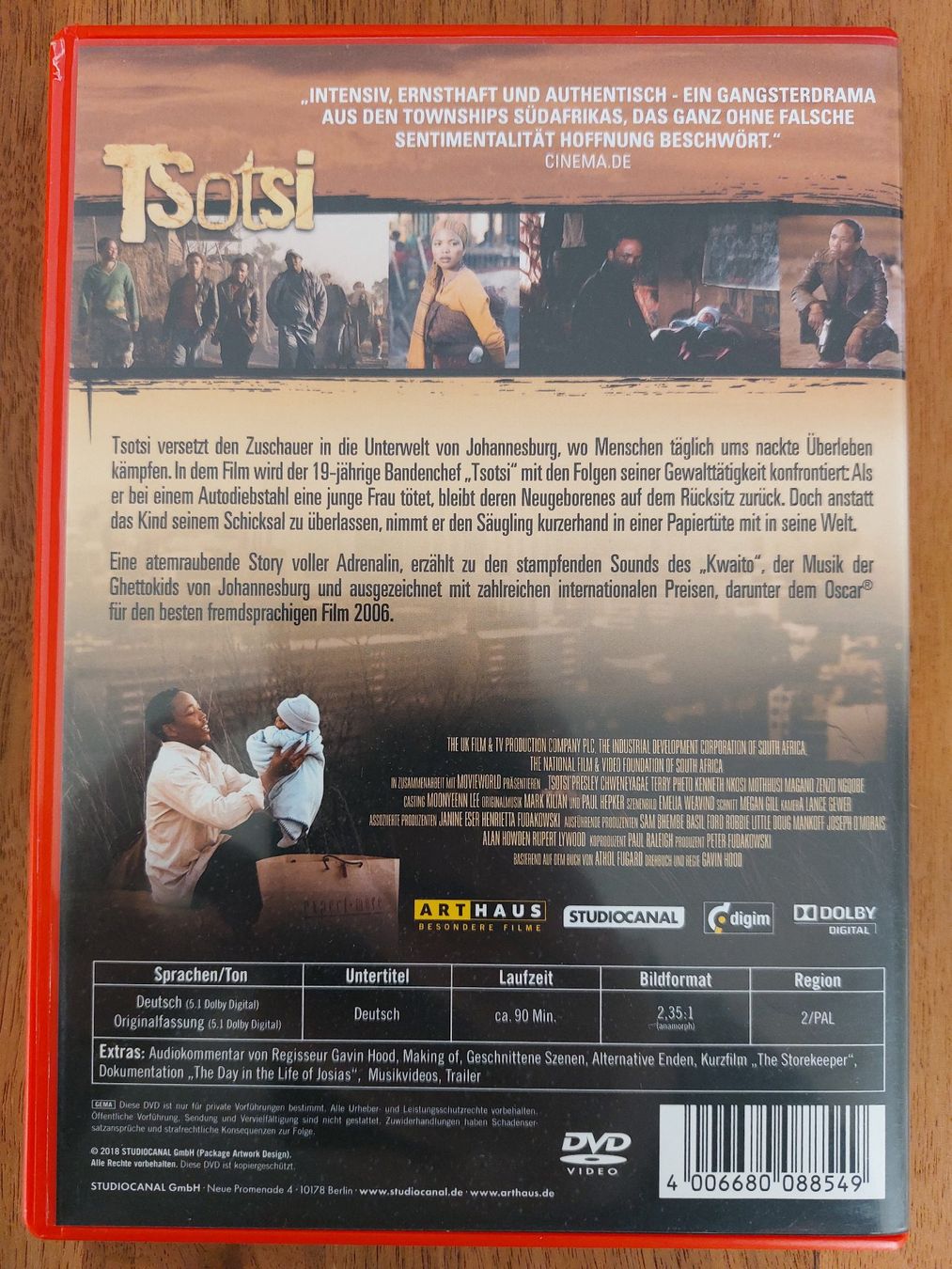 Alle DVDs: DVD - Tsotsi – Gebraucht aus Rheinfelden von Onyx74 1