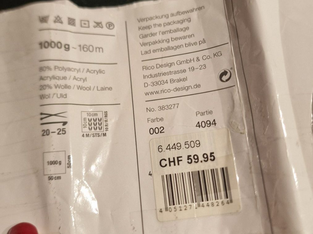Lana: Wolle, 860g – Usato da Rütihof venduto da tweedy123 2