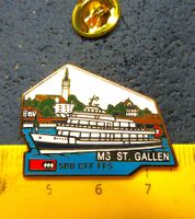 BAHN SCHWIZ PIN SBB MS ST.GALLEN SCHIFF ENAMEL