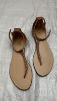 AF Sandalen Leder Nieten Braun Grösse 39