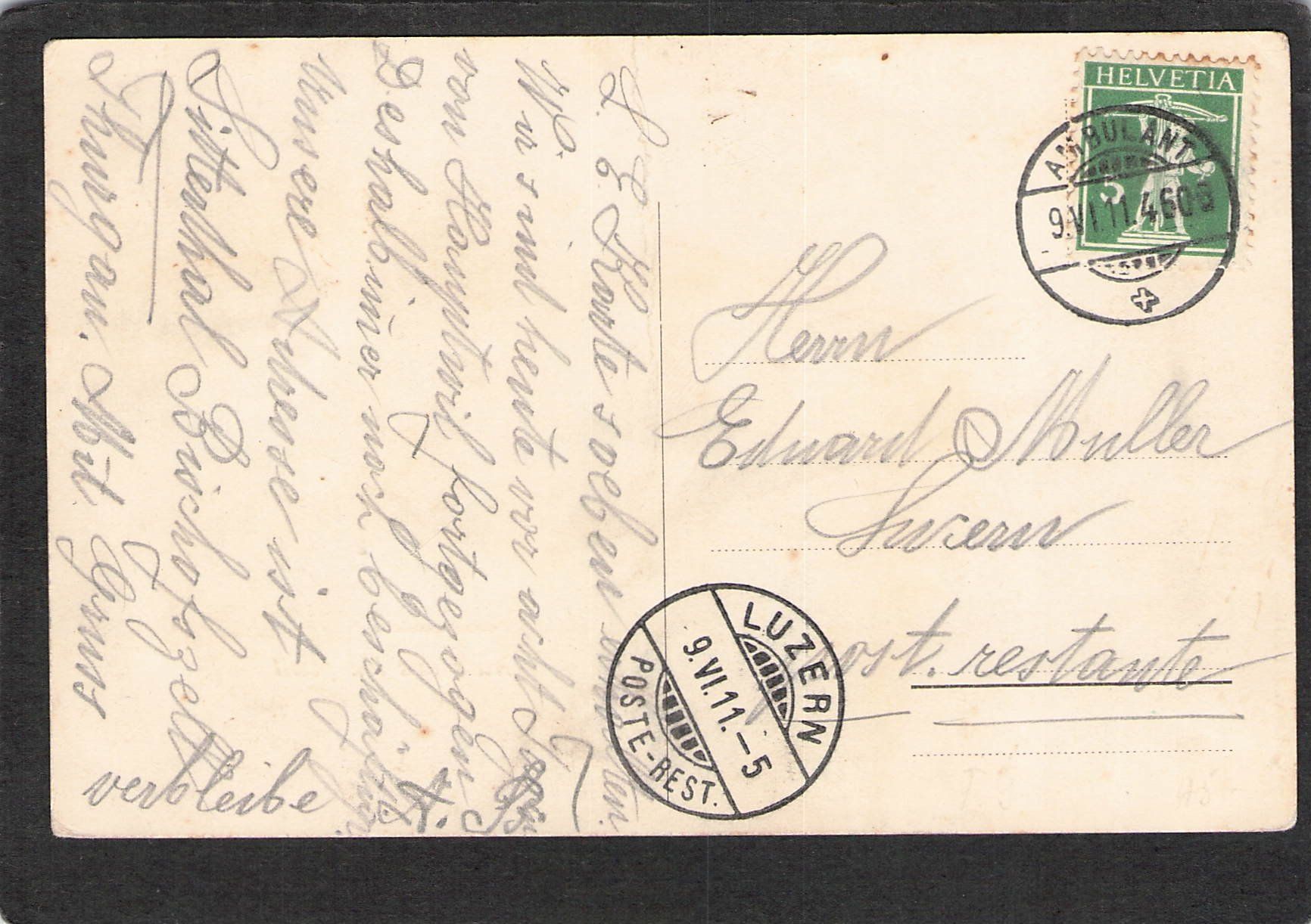 Cartoline postali: ^Hauptwil TG , 3 bild , 1911 – Usato da Reichenburg venduto da Pipo-67 1
