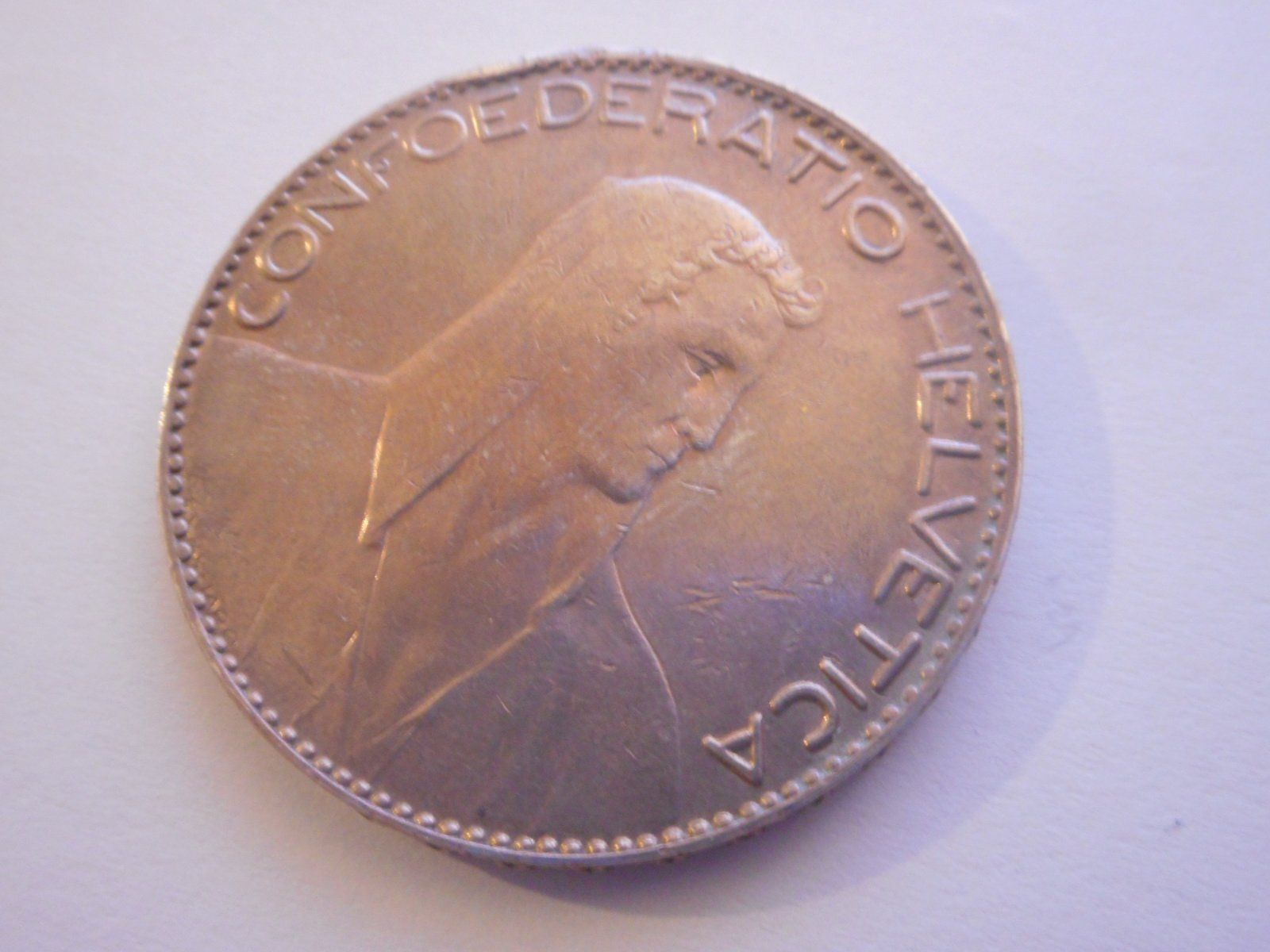 Tutti le monete: 5 Fr. 1922 silber  vorz – Usato da Kriegstetten venduto da pizlad2010 4