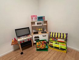 Kinder Spielküche Set - Grill, Küche, Marktstand & Zubehör