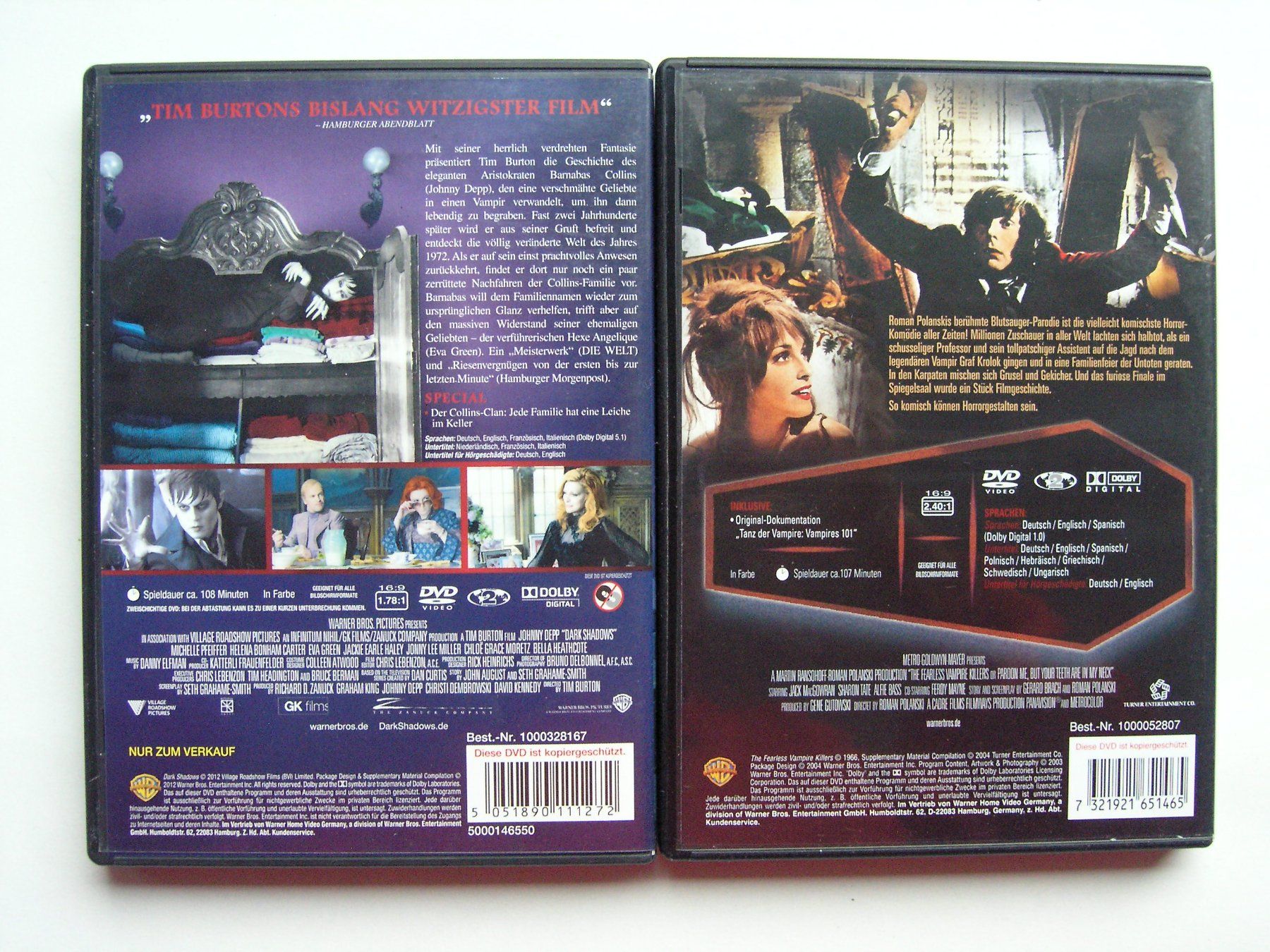 Tutti i DVDs: 2 DVD Set Tanz der Vampire & Dark Shadows – Usato da Zuzwil SG venduto da vette13 1