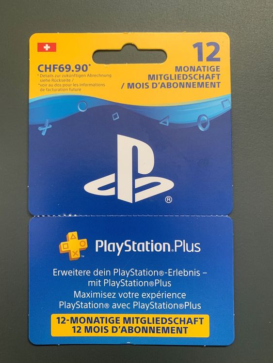 PlayStation Plus 12 Monate Kaufen auf Ricardo