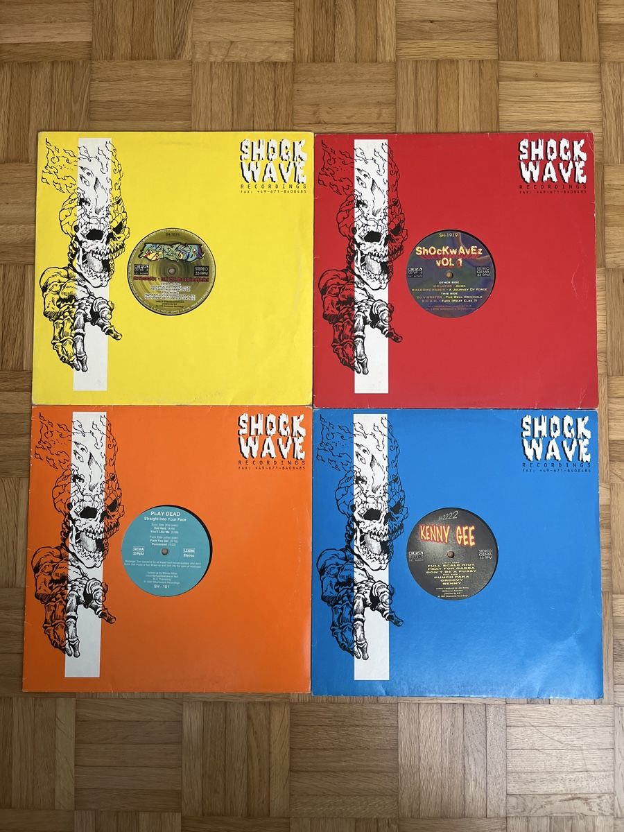 Dischi in vinile: 13er Schockwave Recordings Hardcore Vinyl-Set – Usato da Wangen b. Olten venduto da break72 1