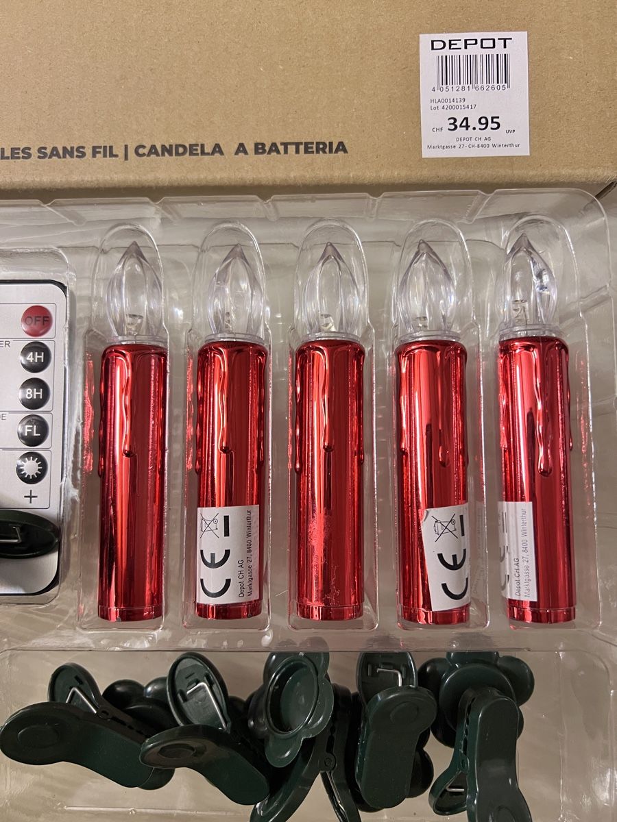 Kabellose LED Kerzen, Rot, mit Fernbedienung, Depot (Gebraucht) in Teufen AR für CHF 17.9 – mit Lieferung auf Ricardo kaufen