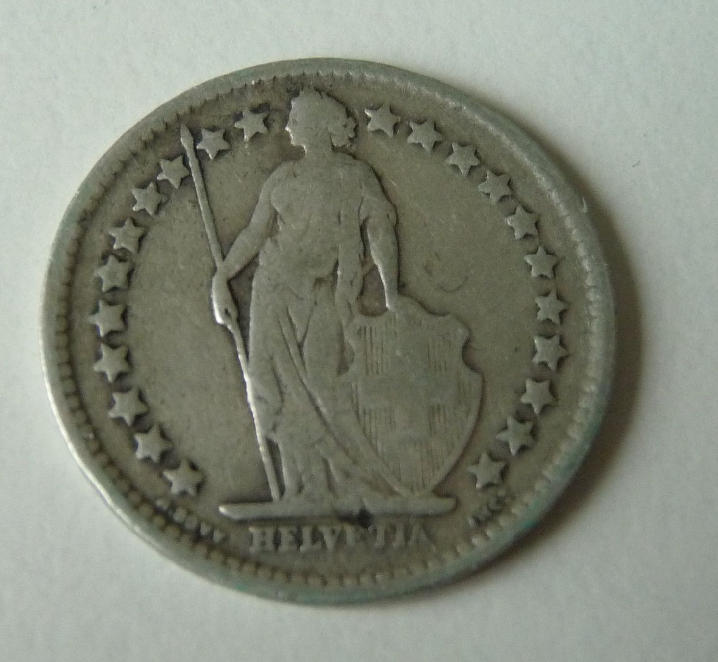 Tutti le monete: Silber 50-Rappen eine Silber-Münze 1920, gebraucht – Usato da Winterthur venduto da ricofly 1