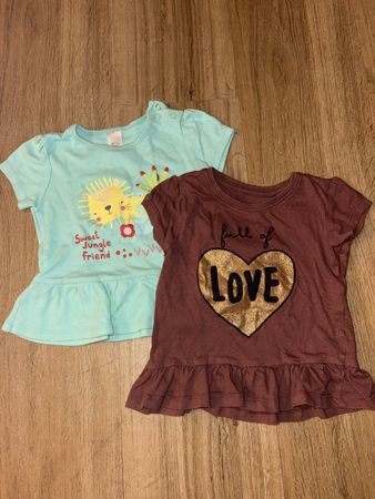 2er Set T-Shirts für Mädchen, Grösse 86