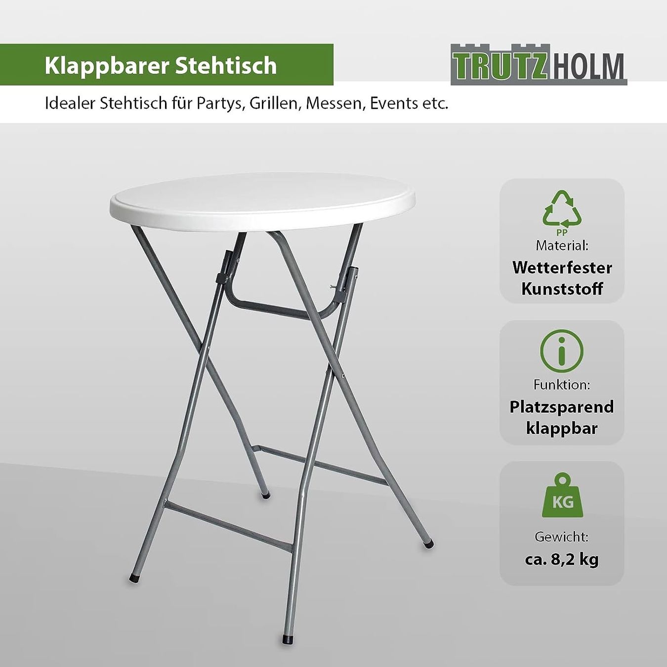 Tische: TrutzHolm Klapptisch weiß 80 cm – Neu und originalverpackt aus Bottighofen von zaap 2
