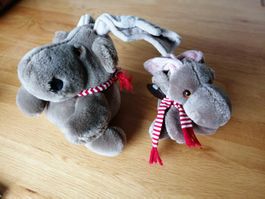 Süsser Elch Mama & Baby Plüschtiere mit Schal