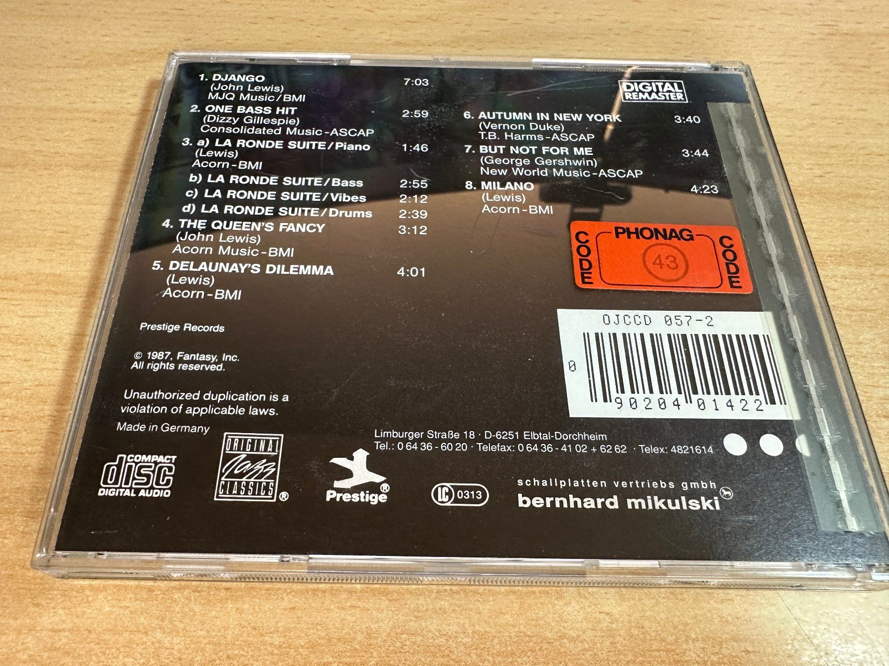 CD: Z4 MJQ – Django – Usato da Rikon im Tösstal venduto da Alpenmutz 1