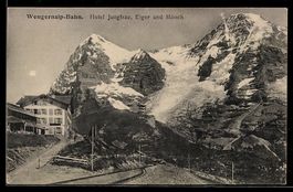 Wengernalp, Bergbahn mit Hotel, Jungfrau