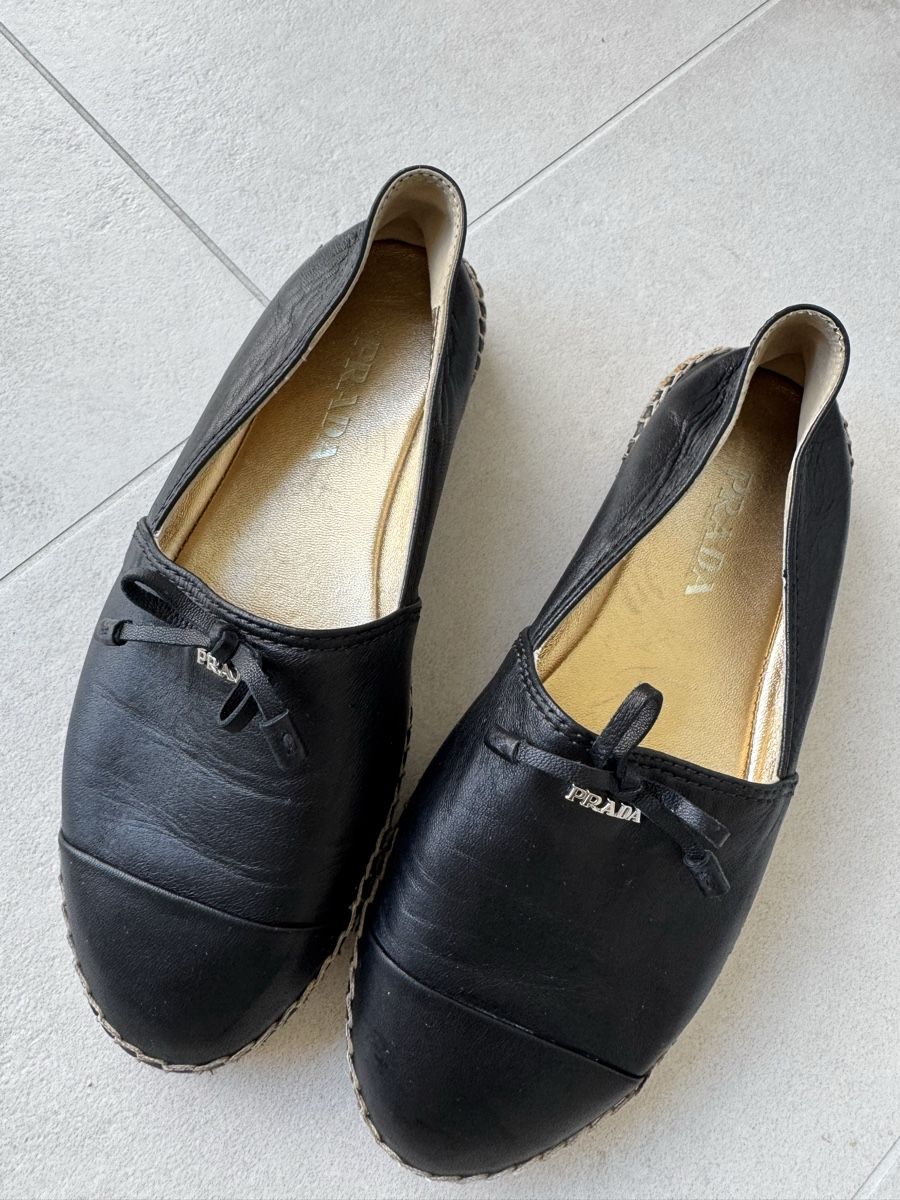 Prada Scarpe da donna: Prada Espadrilles schwarz Leder Grösse 37.5  – Nuovo (secondo la descrizione) da Root venduto da schnaeppliprise