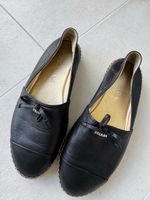 Prada Espadrilles schwarz Leder Grösse 37.5 