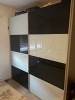 Schwebetürenschrank schwarz-weiss gestreift 250cm Breit! Top