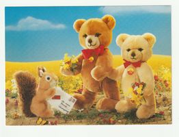 AK "Teddy-Bär“, einem Eichhörnchen, Werbepostkarte für VEDES