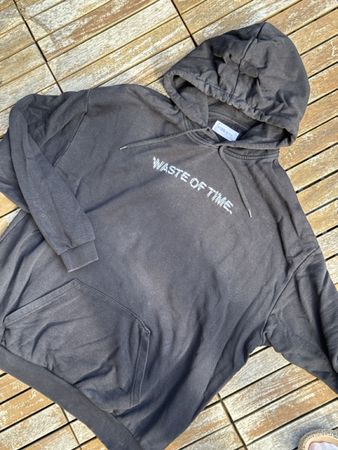Kapuzenpullover PIER ONE mit Aufdruck dunkelgrau Grösse M