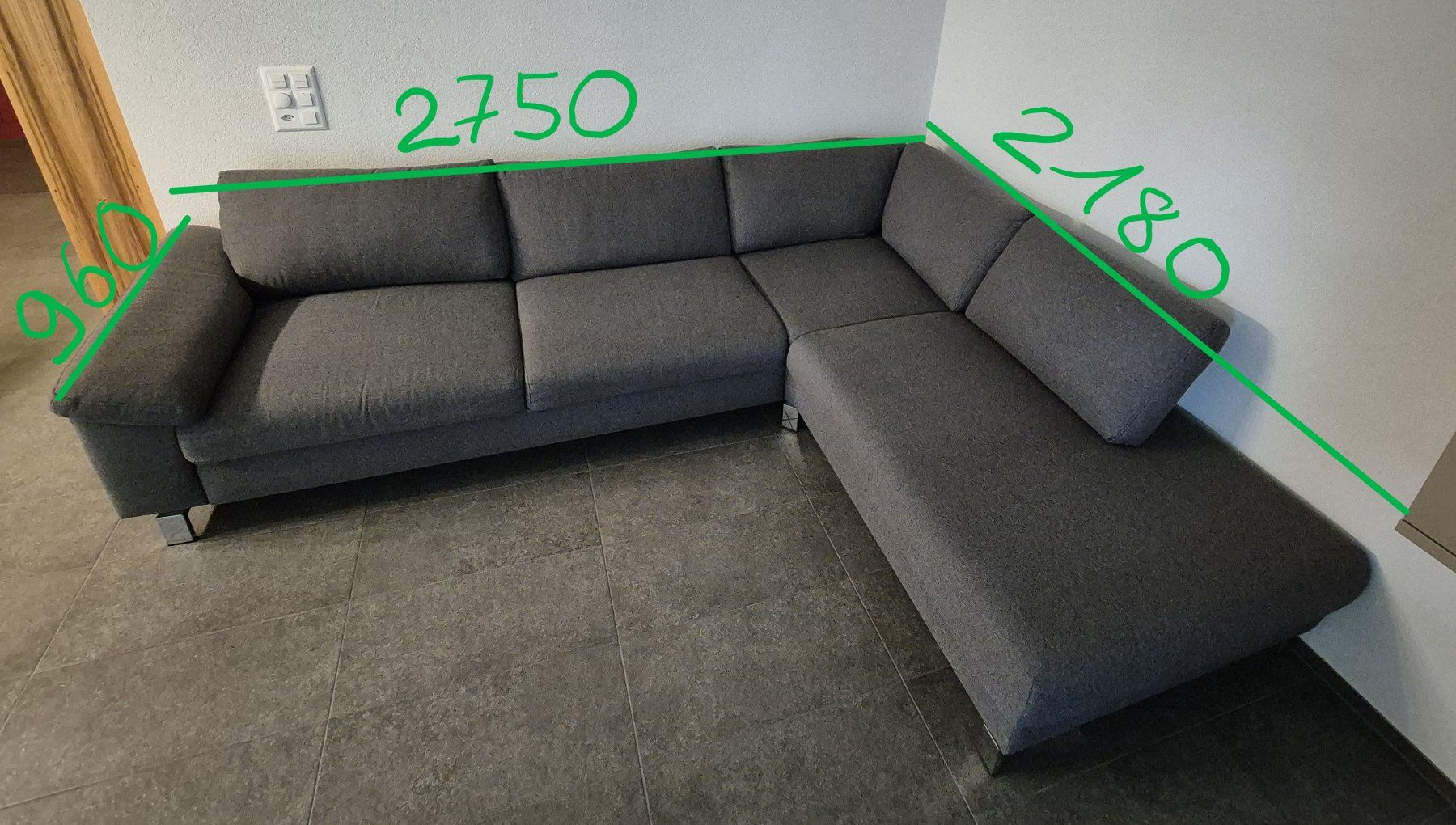 Livique Divani: Komfortables Ecksofa (grau) mit Ausziehfunktion – Usato da Rheinfelden venduto da mir_zpj5 2