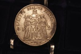 Silber 5 Francs Frankreich 1876 K