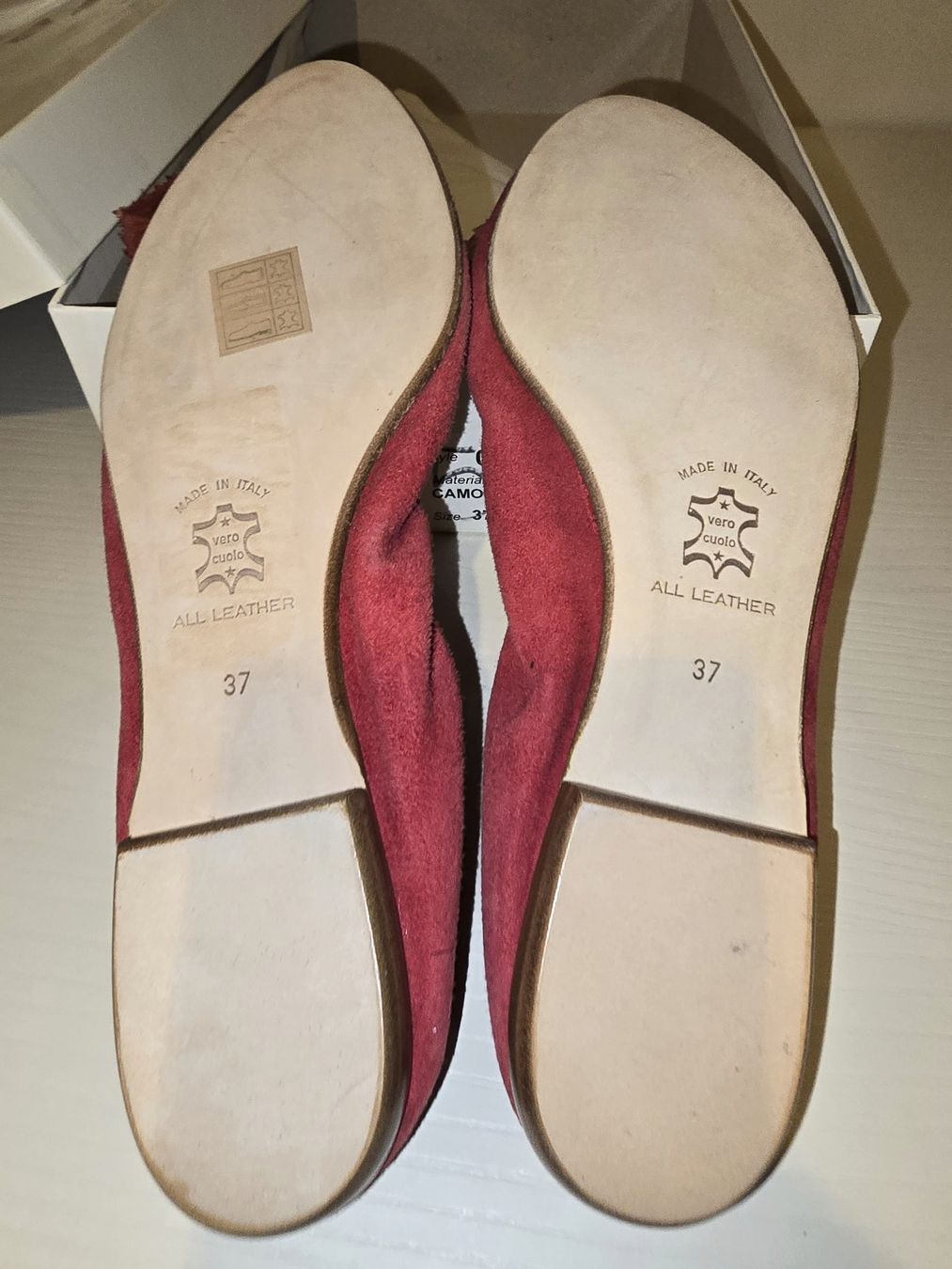 Scarpe da donna: Ballerinas Camoscio - EU 37 Echt Leder – Nuovo e nell'imballaggio originale da Chiasso venduto da Arina888 4
