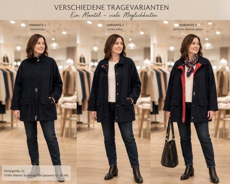 Damen Mantel Cote Sauvage Gr. 42 L Maritime