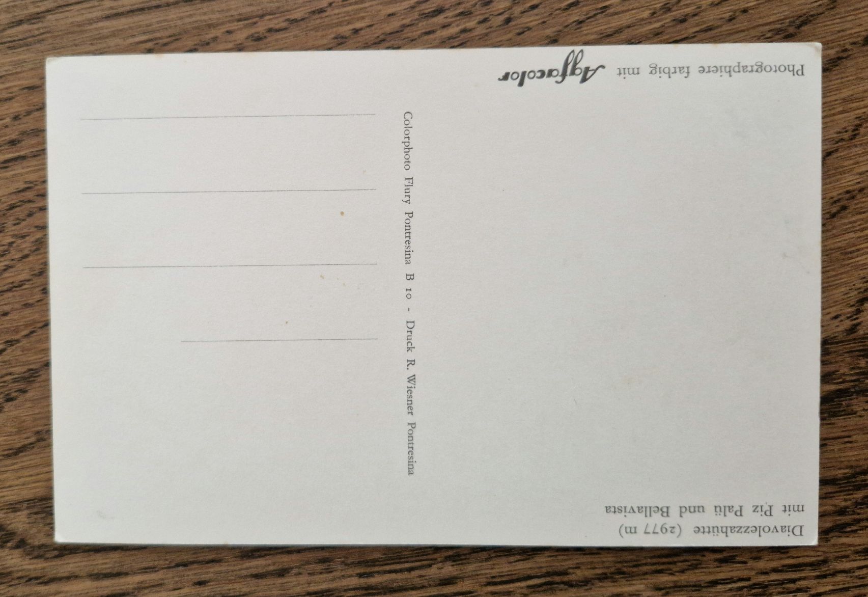 Cartoline postali: Diavolezzahütte mit Piz Palü – Usato da Ebikon venduto da Donar50 1
