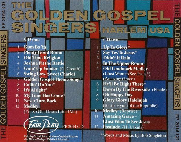 CD: box 2CD's - Bob Singleton - Golden Gospel Singers - Harlem – Usato da Unterbäch venduto da yohanson 1