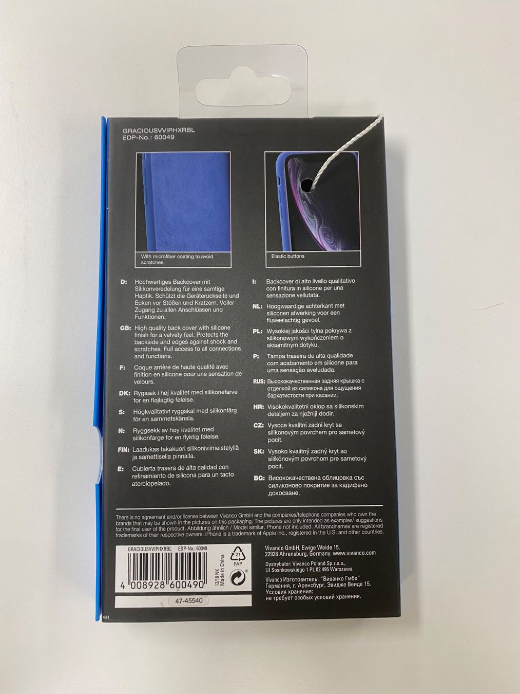 Cover & Protezioni schermo: IPhone XR Silicone Cover Schwarz Blue Blau – Nuovo e nell'imballaggio originale da Zürich venduto da Tavares2077