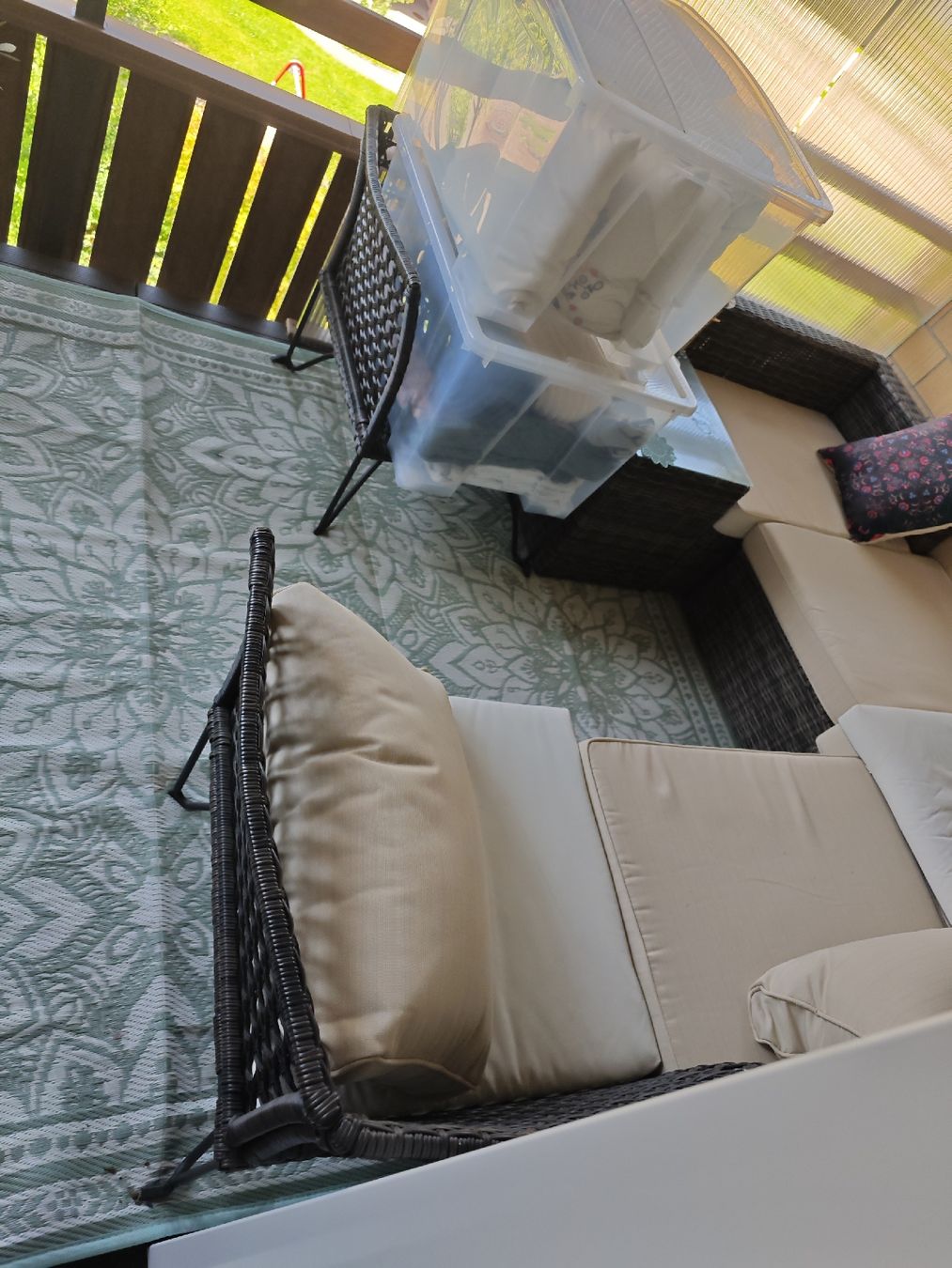 Ikea Divani: Ikea Jutholmen 2-seat Modular Outdoor Sofa, Dark Grey – Usato da Cham venduto da seb_tl7j 1