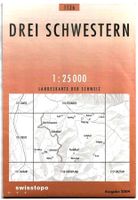Swisstopo-Karte 1:25'000 1136 Drei Schwestern