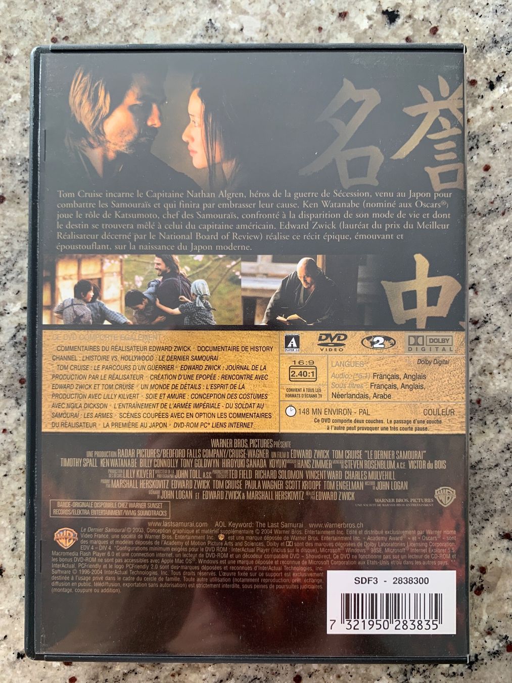 Tutti i DVDs: DVD Le Dernier Samouraï - Edition Spéciale 2 Disques – Usato da Genève venduto da sunsustains 1