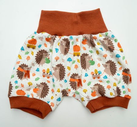 Unisex Kurze Pumphose mit Igel  68/74 - NEU