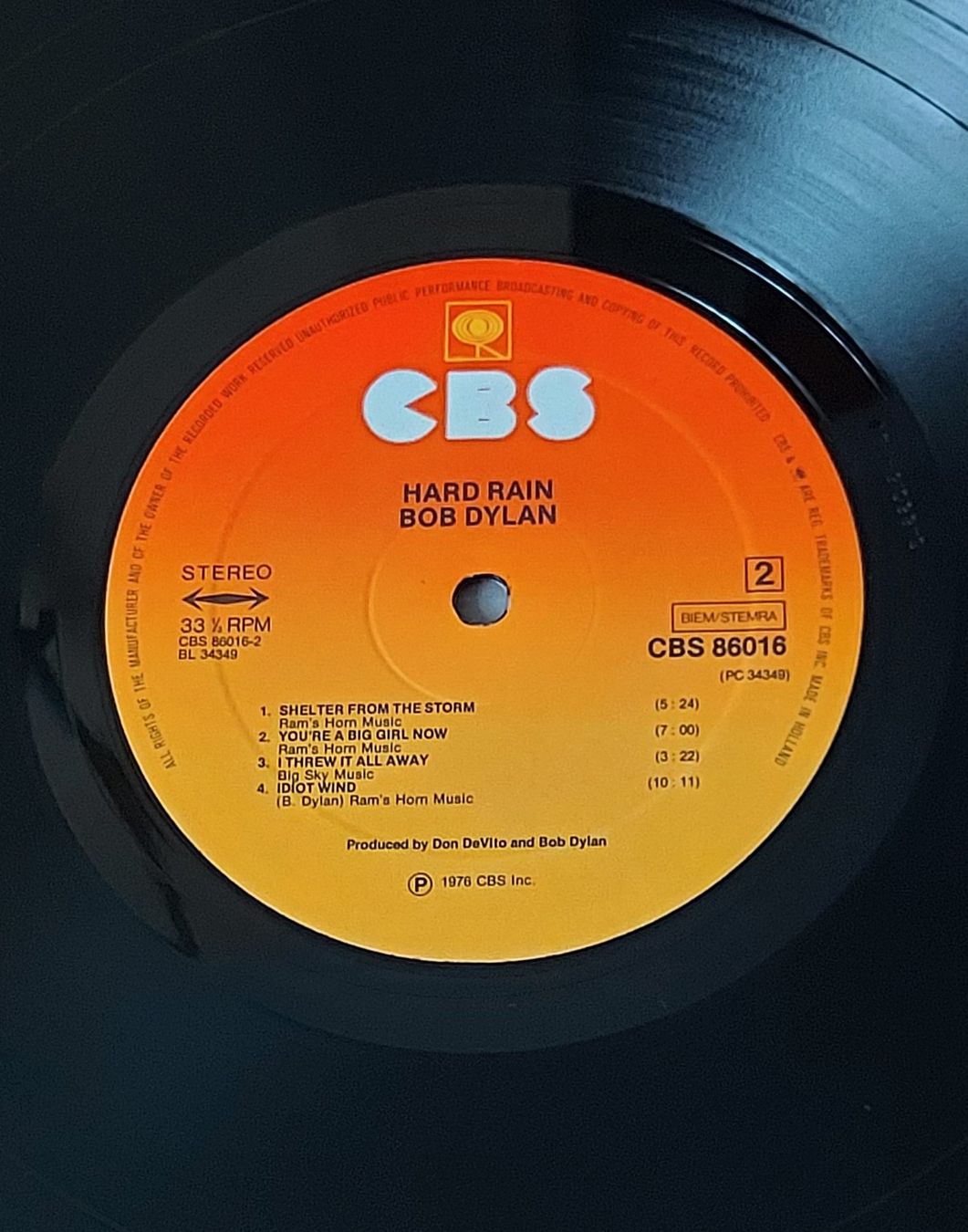 Vinyles: LP - BOB DYLAN - HARD RAIN – D'occasion à Steckborn par Quo7 2