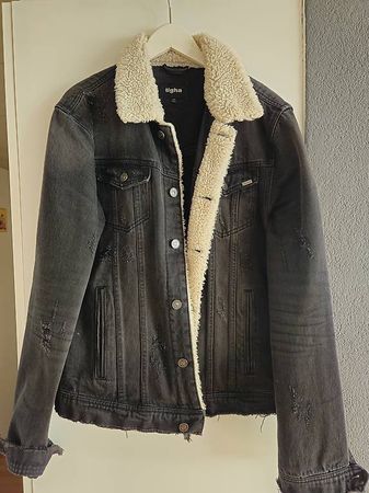 Tigha Jeans Jacke grau XL