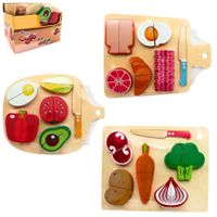 Aliments À Découper: 3 Modèles Assortis En Bois ( NEUF )