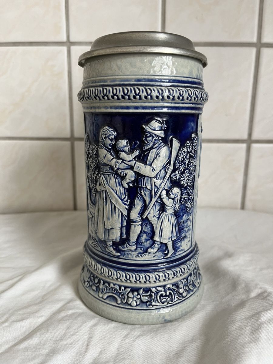 Verres: Bierkrug mit Zinndeckel – Neuf (Voir description) à Rheineck par CoGer 2