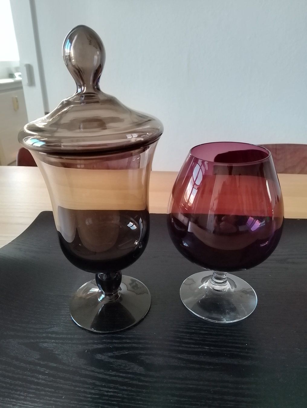 Bicchieri: Wunderschöne Vintage Glasdose mit Deckel + Cognac-Schwenker – Usato da Luzern venduto da _gluecksfund_ 9