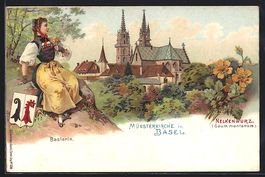 Litho Basel, Münsterkirche, Nelkenwurz,