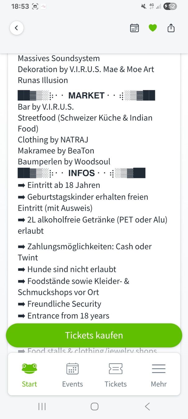 Billets: Festival Ticket Virus Daydance 29.08.26 – D'occasion à Nussbaumen AG par Gummitomate 2