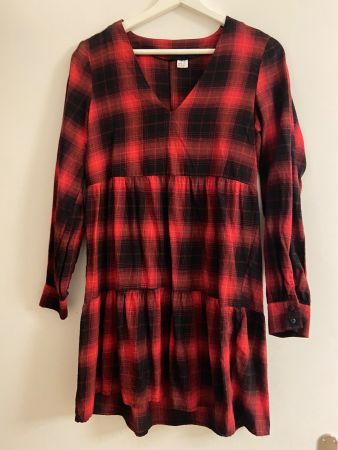 Kleid in dickerem Cotton-Stoff, Gr. XS