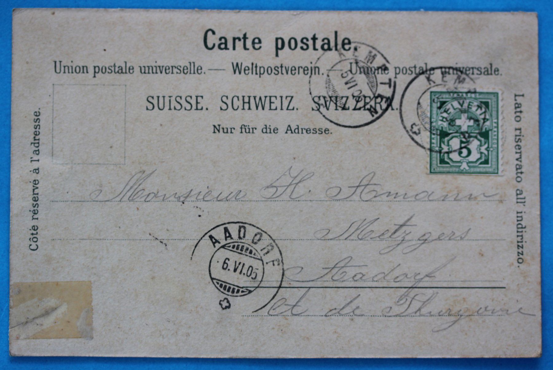 Cartoline postali: KEMPTEN - WETZIKON LITHO AK – Usato da Lotzwil venduto da pirolh 1